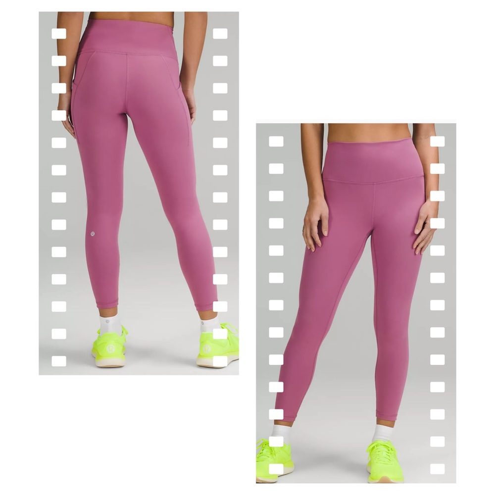 Lululemon Wunder Train High-Rise Tight with Pockets 25" size 10 VELVET DUST